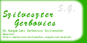 szilveszter gerbovics business card